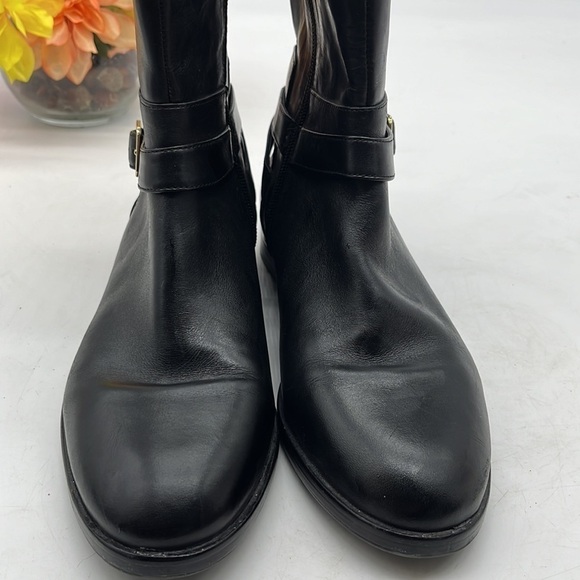 Ann Taylor Black Leather Ankle Boots Sz 8. BAB2117C - Picture 2 of 9